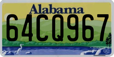 AL license plate 64CQ967