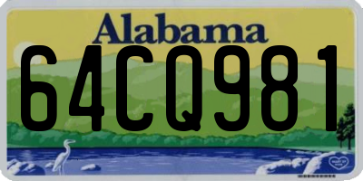 AL license plate 64CQ981