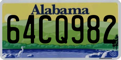 AL license plate 64CQ982