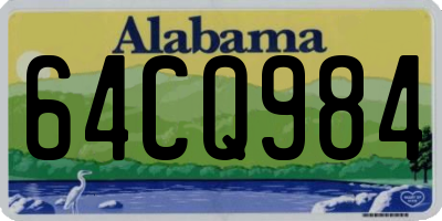 AL license plate 64CQ984
