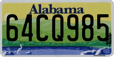 AL license plate 64CQ985