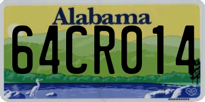 AL license plate 64CR014