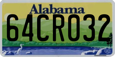 AL license plate 64CR032