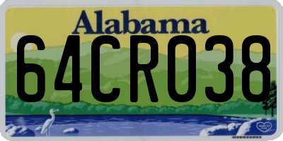 AL license plate 64CR038