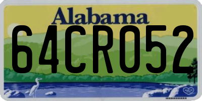 AL license plate 64CR052