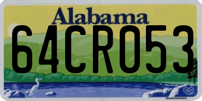 AL license plate 64CR053