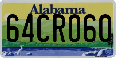AL license plate 64CR060