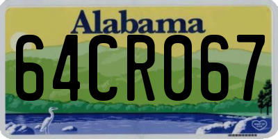 AL license plate 64CR067