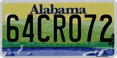 AL license plate 64CR072
