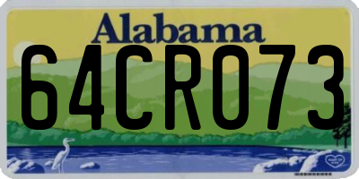 AL license plate 64CR073
