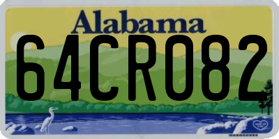 AL license plate 64CR082