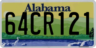 AL license plate 64CR121