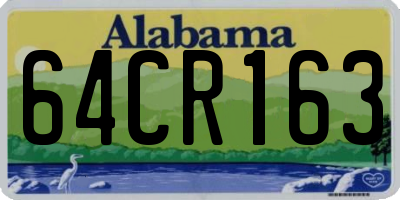 AL license plate 64CR163