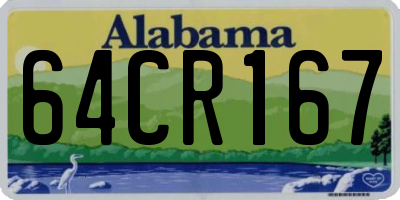 AL license plate 64CR167