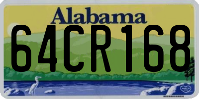 AL license plate 64CR168