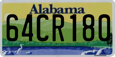 AL license plate 64CR180
