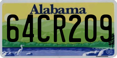 AL license plate 64CR209