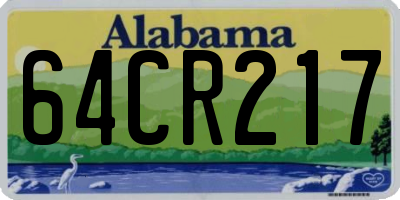 AL license plate 64CR217