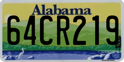 AL license plate 64CR219