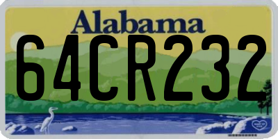 AL license plate 64CR232