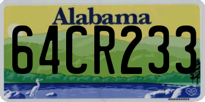 AL license plate 64CR233