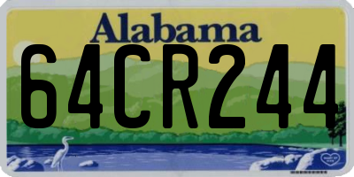 AL license plate 64CR244