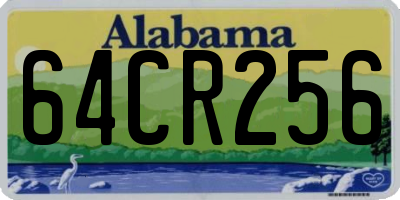 AL license plate 64CR256