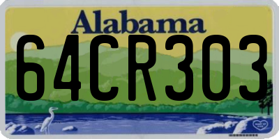 AL license plate 64CR303