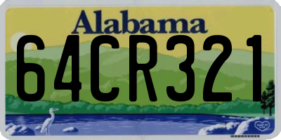 AL license plate 64CR321