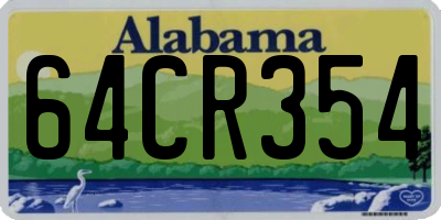 AL license plate 64CR354
