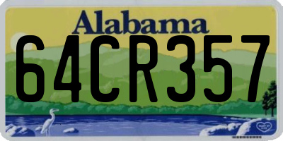 AL license plate 64CR357