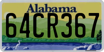 AL license plate 64CR367