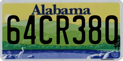 AL license plate 64CR380