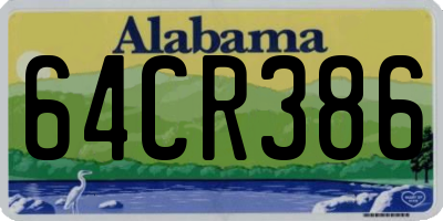 AL license plate 64CR386