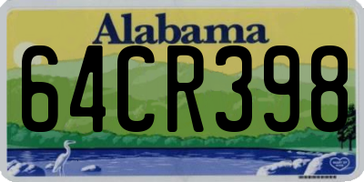 AL license plate 64CR398