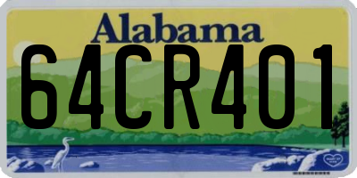 AL license plate 64CR401