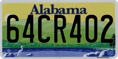 AL license plate 64CR402
