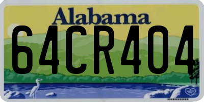 AL license plate 64CR404