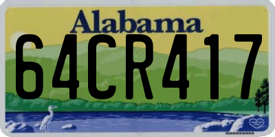 AL license plate 64CR417