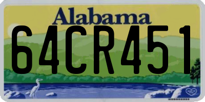 AL license plate 64CR451