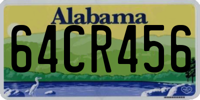 AL license plate 64CR456