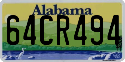 AL license plate 64CR494