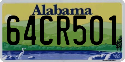 AL license plate 64CR501