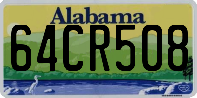 AL license plate 64CR508