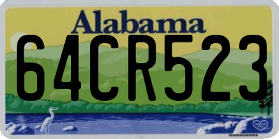 AL license plate 64CR523