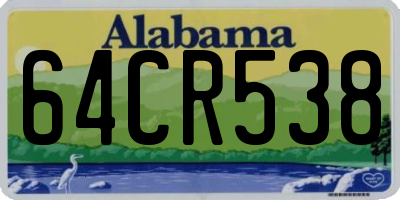 AL license plate 64CR538