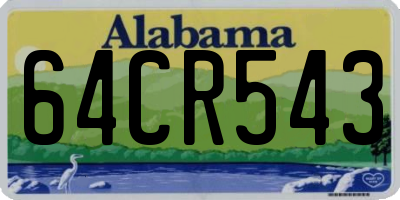 AL license plate 64CR543