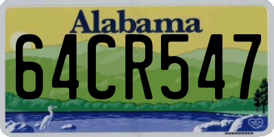 AL license plate 64CR547