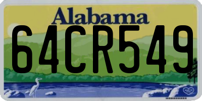AL license plate 64CR549
