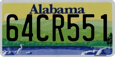 AL license plate 64CR551